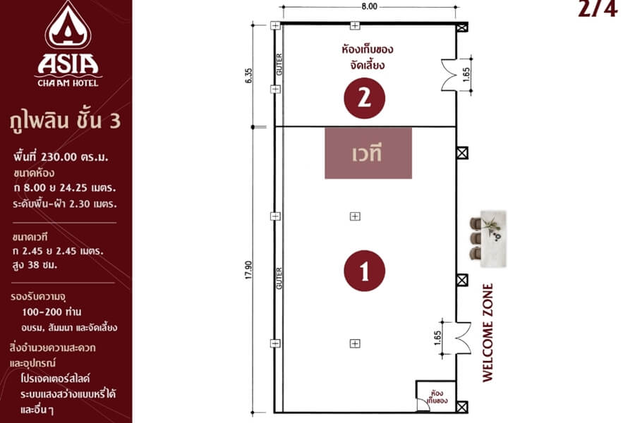 Asia Cha Am Hotel : ห้องภูไพลิน